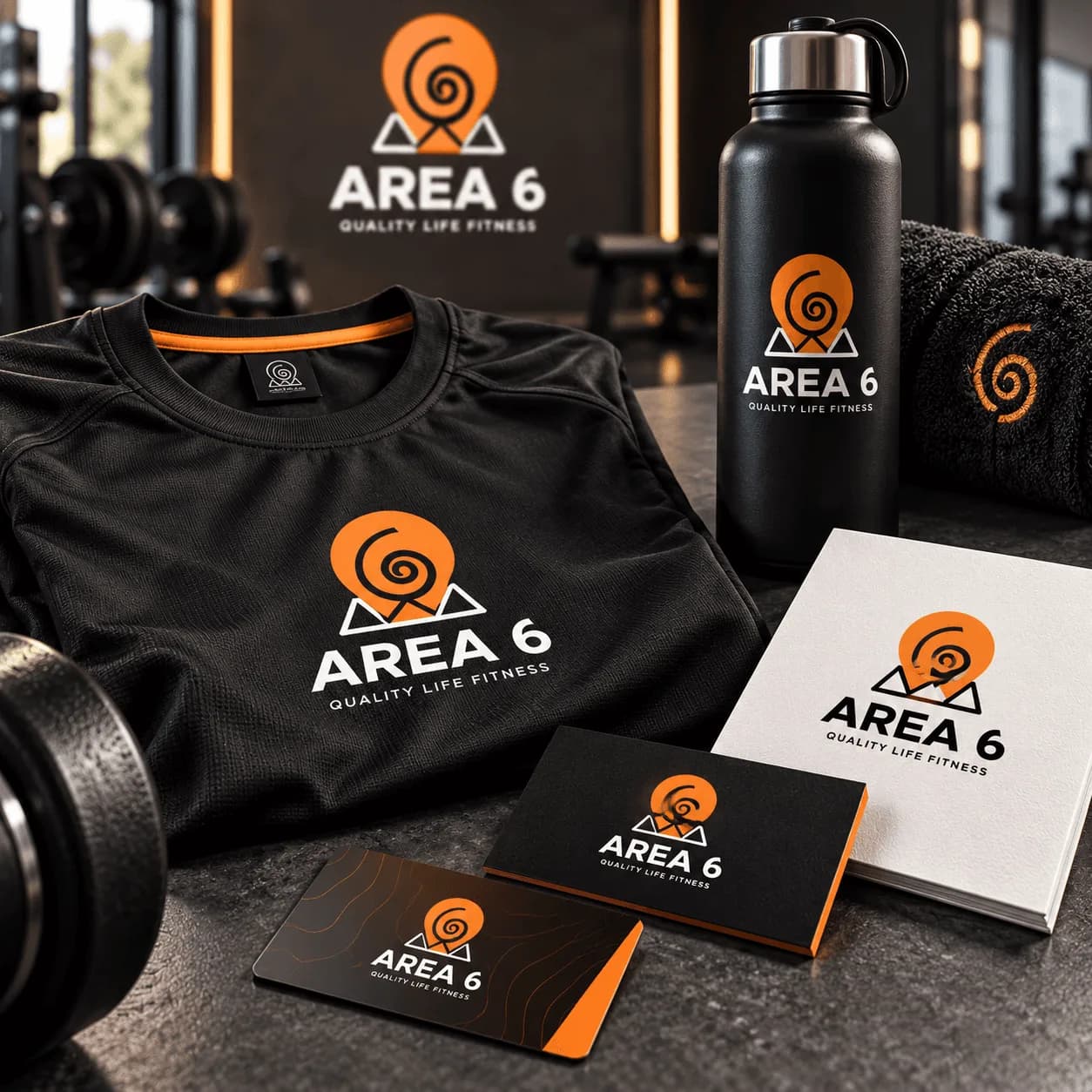 Area 6 brand mark application 2