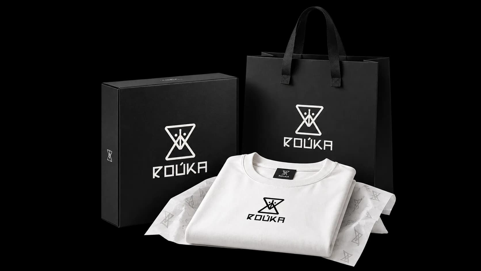 ROUKA Haute Couture Apparel Packaging and Garment Showcase