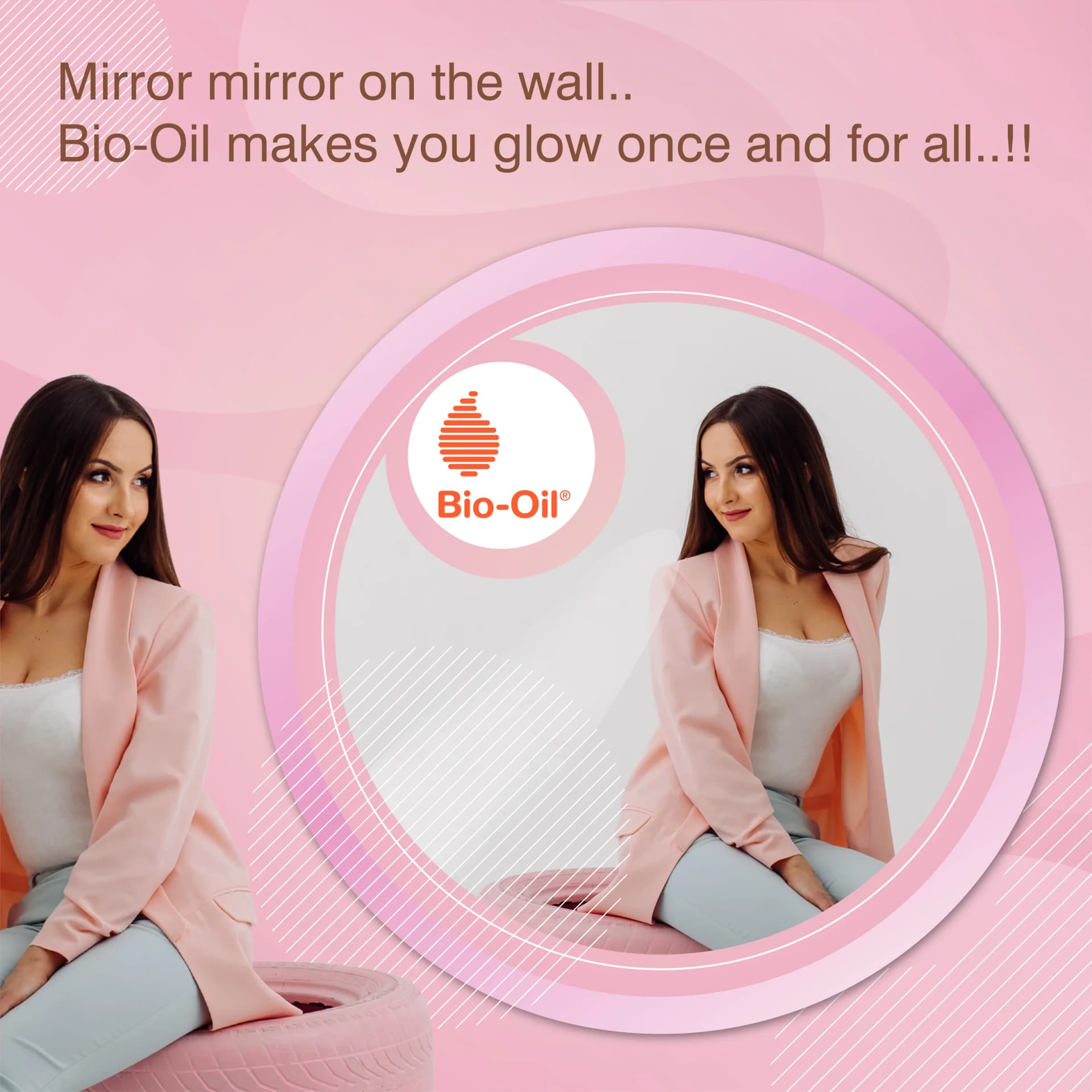 Bio-Oil skincare routine illustration